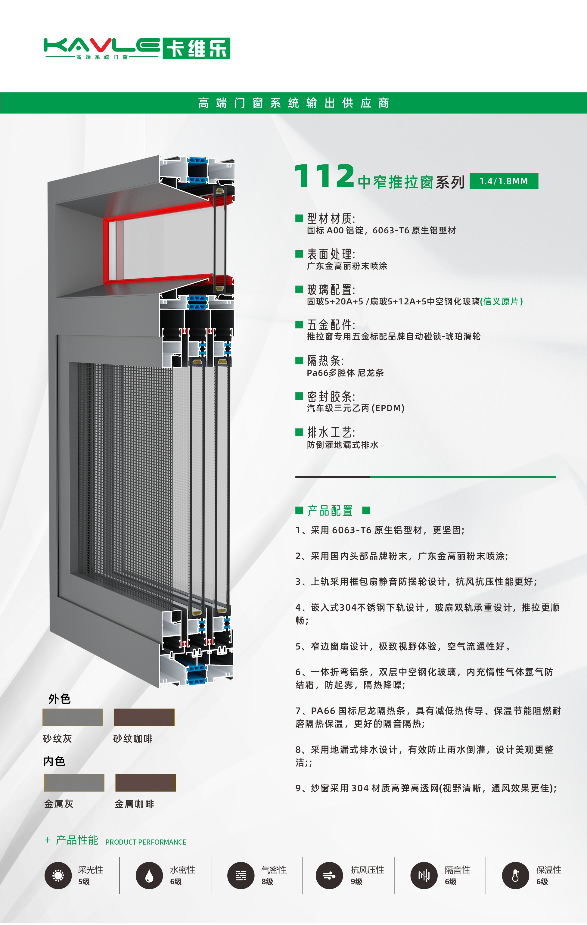 112 中窄推拉窗系列 1.4/1.8MM